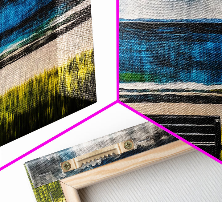 Beach View, Ocean Wall Art, Coastal Home Decor, Blue Canvas Print, Nature Artwork, Living Room Art, Nautical Art, Summer Wall Decor