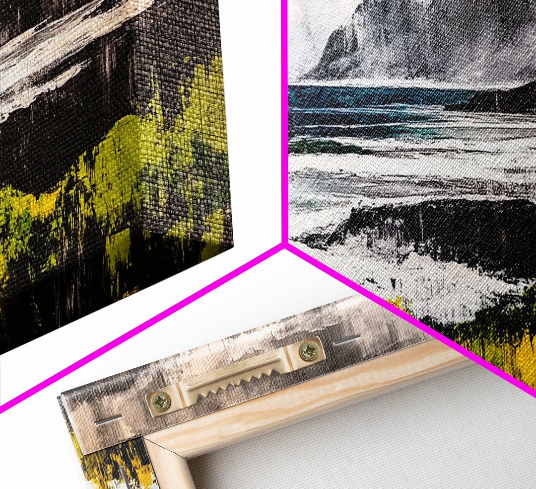 Coastal Landscape, Ocean View, Framed Canvas Print, Beach House Wall Art, Nautical Art, Minimalist Decor, Contemporary Home Art