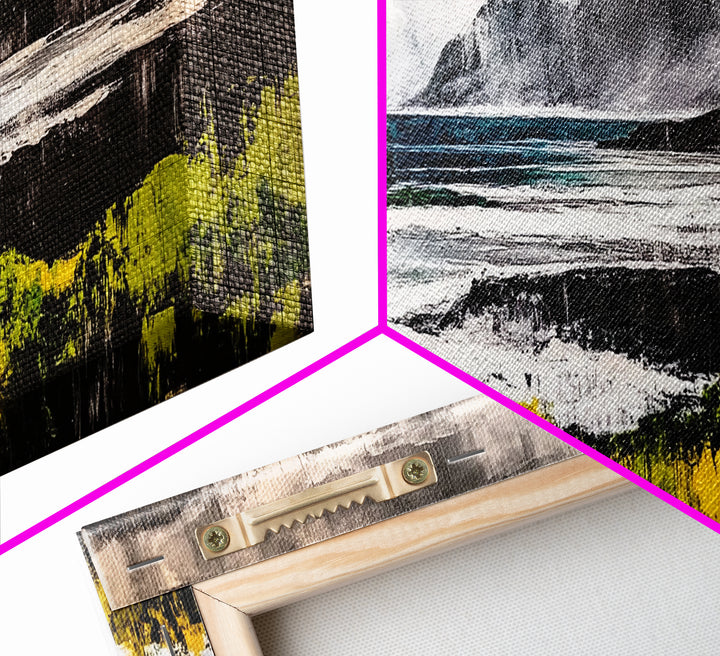 Coastal Landscape, Ocean View, Framed Canvas Print, Beach House Wall Art, Nautical Art, Minimalist Decor, Contemporary Home Art