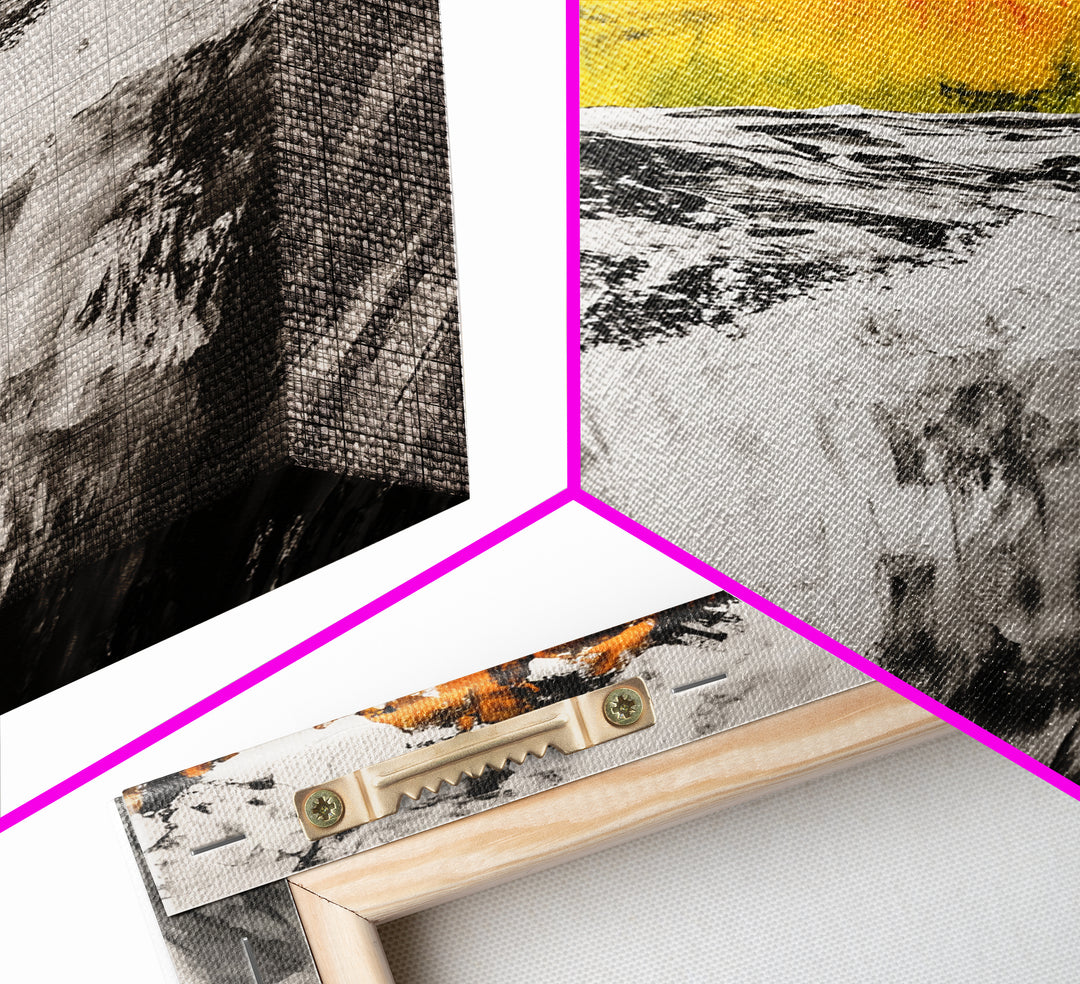 Abstract Ocean Waves, Coastal Wall Art, Modern Seascape Painting, Nautical Home Decor, Living Room Print, Framed Canvas Print