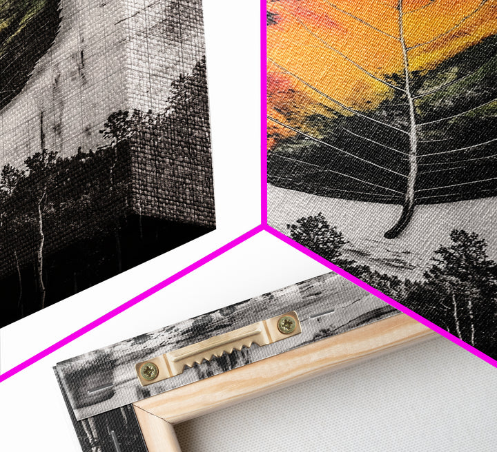 Autumn Leaf Print, Fall Nature Wall Art, Rustic Botanical Painting, Seasonal Home Decor, Cozy Living Room, Framed Canvas Print