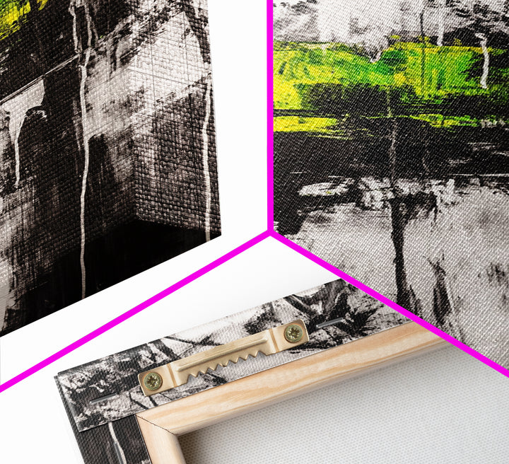 Abstract Forest, Black and White Art, Moody Nature Painting, Contemporary Wall Decor, Modern Office Art, Canvas Print