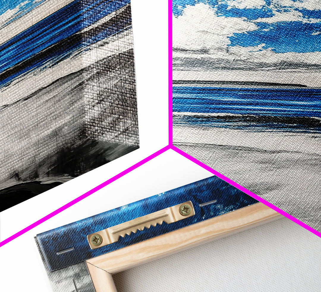 Blue Ocean, Tranquil Beach Scene, Coastal Home Decor, Seascape Wall Art, Nature Inspired, Modern Minimalist, Canvas Print