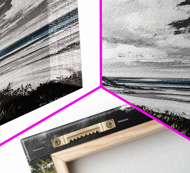 Castle View, Dramatic Seascape Art, Coastal Landscape Print, Nautical Decor, Ocean Lover Gift, Framed Canvas Print, Travel Aesthetic