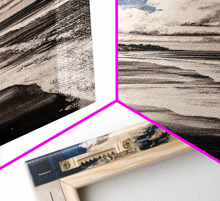 Rolling Waves, Serene Beach Wall Art, Coastal Home Decor, Nautical Aesthetic, Peaceful Ocean Print, Framed Canvas Print, Modern Seascape