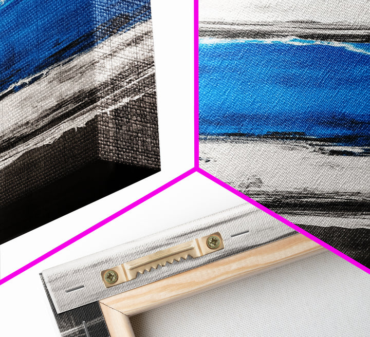 Rolling Waves, Beach Sunset, Blue Ocean, Canvas Print, Coastal Wall Art, Living Room Decor, Nautical Painting, Modern Seascape