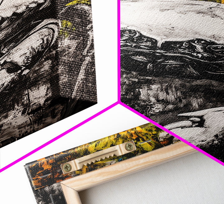 Crab Wall Art, Nautical Coastal Print, Monochrome Decor, Rustic Beach House Art, Marine Illustration, Kitchen Art, Framed Canvas Print