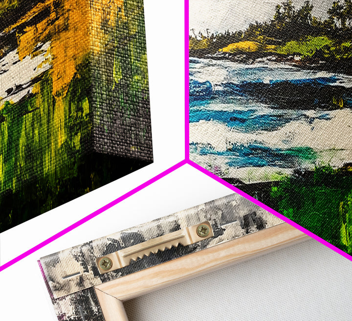 Abstract Landscape, Black White Green, Minimalist Art, Modern Wall Decor, Framed Canvas Print, Nature Inspired, Large Statement Art