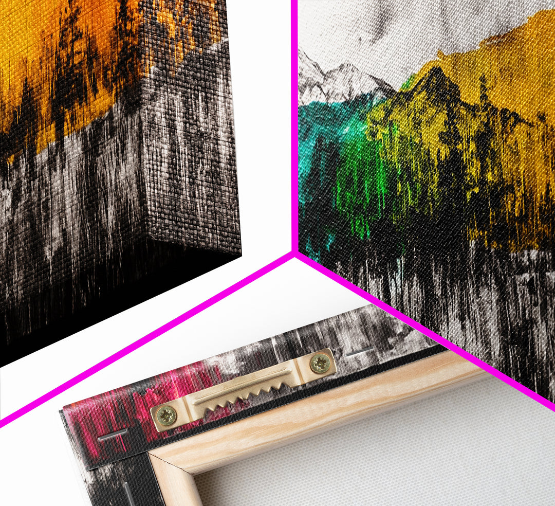 Cosmic Landscape, Surreal Art, Dreamy Forest, Framed Canvas Print, Mystical Wall Art, Fantasy Home Decor, Living Room Statement Art