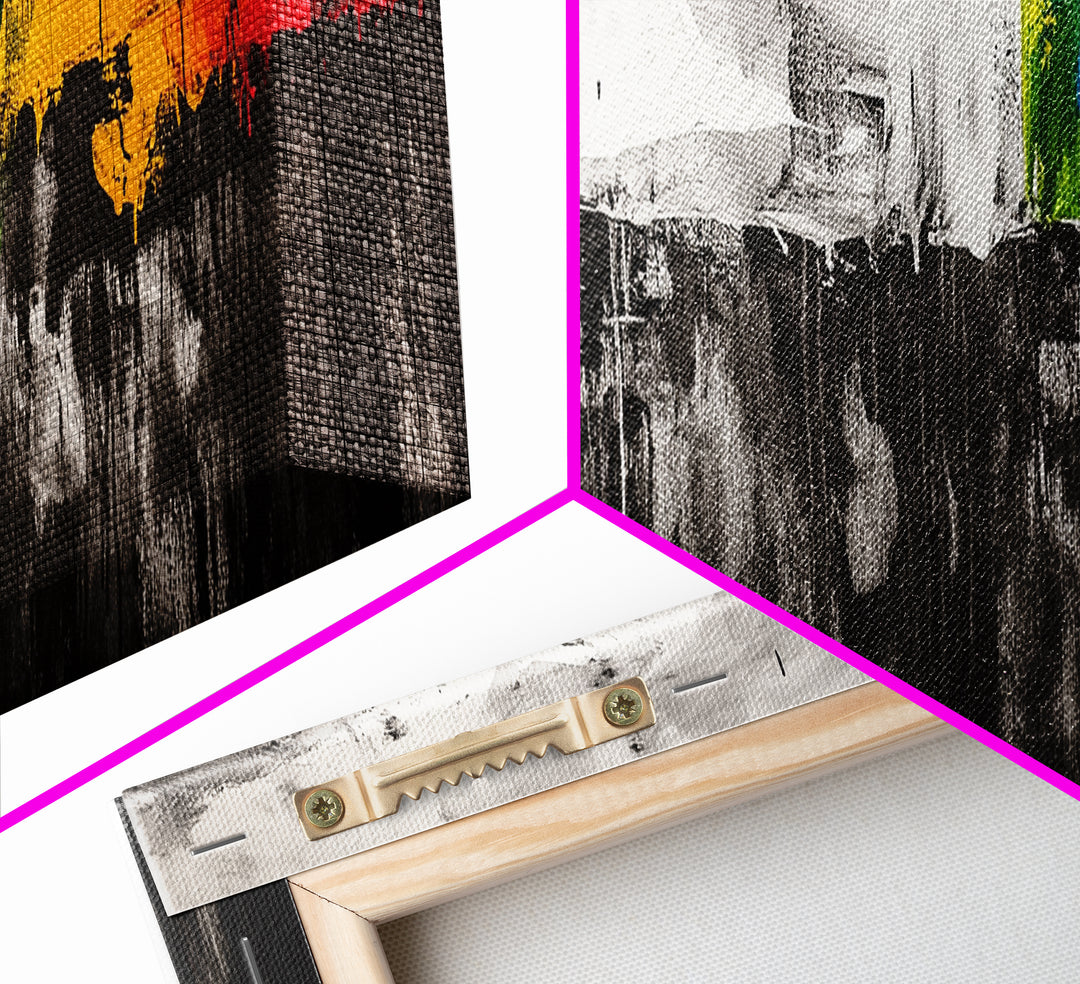 Abstract Mountain Art, Landscape Painting, Modern Boho Decor, Textured Wall Art, Neutral Nature Print, Office Wall Art, Framed Canvas Print