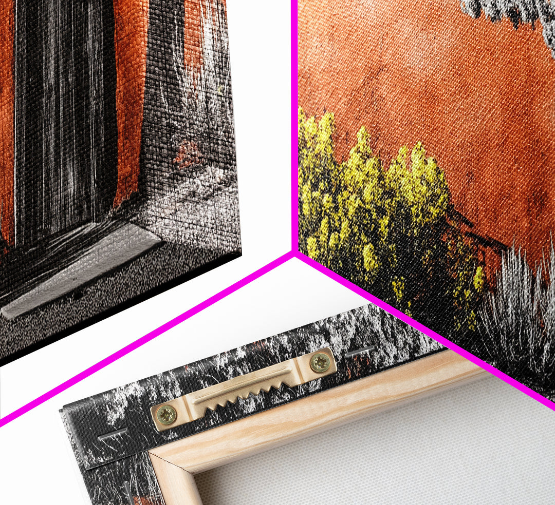 Rustic Adobe, Desert Home, Southwest Art, Framed Canvas Print, Earth Tone Wall Art, Boho Aesthetic, Living Room Decor, Warm Neutral Tones