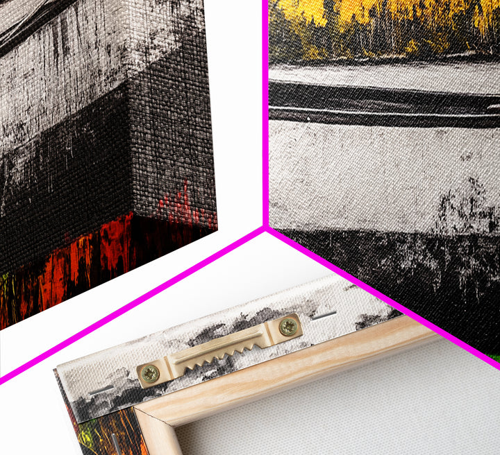 Autumn Canoe, Rustic Lake Art, Nature Wall Decor, Canvas Print, Fall Landscape Painting, Outdoor Adventure Art, Cabin Wall Art, Canoe Artwork