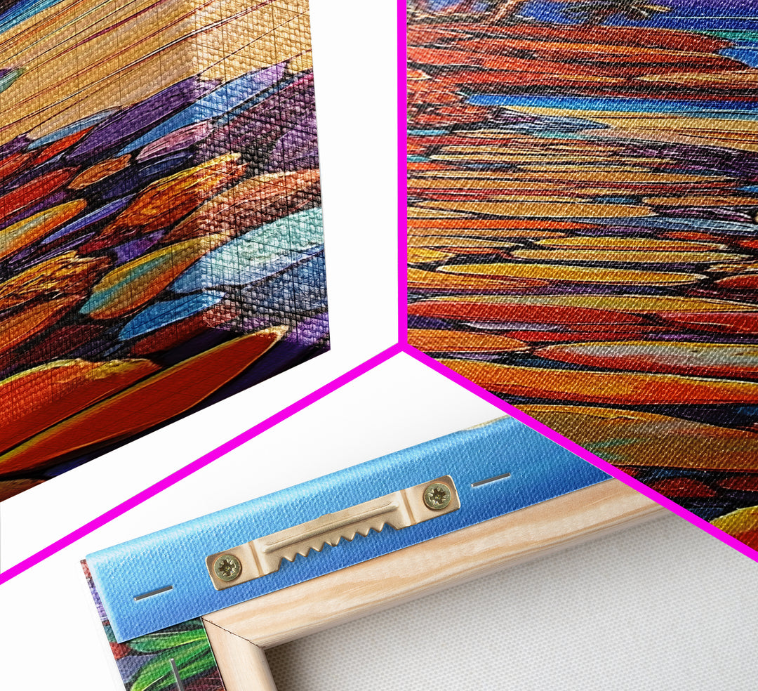 Beach, Pathway, Tropical, Coastal Homes Canvas Print, Vibrant Summer Landscape, Coastal Living Room Art, Oceanfront Wall Accent, Boho Beach Art