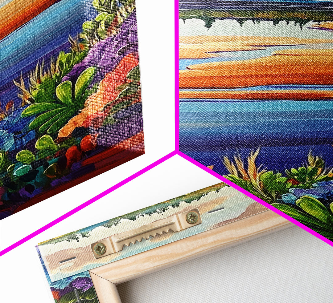 River Marsh, Reflection, Nature Landscape Canvas Print, Peaceful Lake Wall Art, Dining Room Decor, Tranquil Scenic Artwork