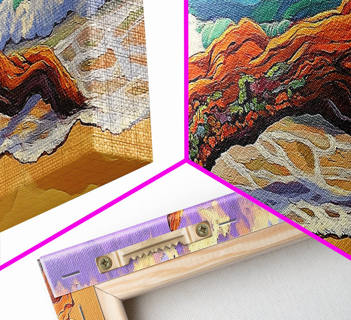 Driftwood Beach, Ocean Wave Art, Coastal Wall Art, Framed Canvas Print, Nature Home Decor, Relaxing Bathroom Art, Bedroom Art