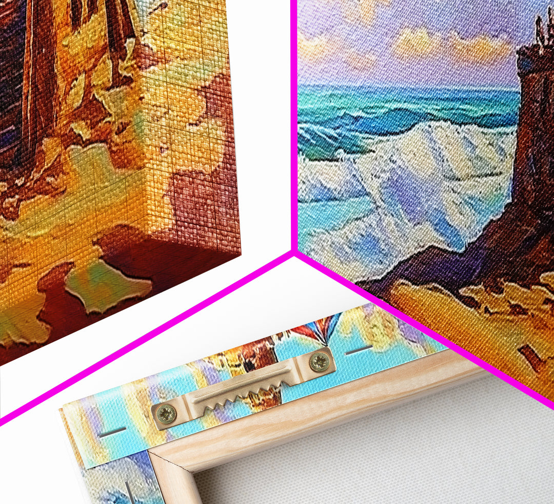 Beach Fortress, Family Fun, Ocean Adventure, Sunny Day Framed Canvas Print, Vacation Memory Wall Art, Playroom Beach Art