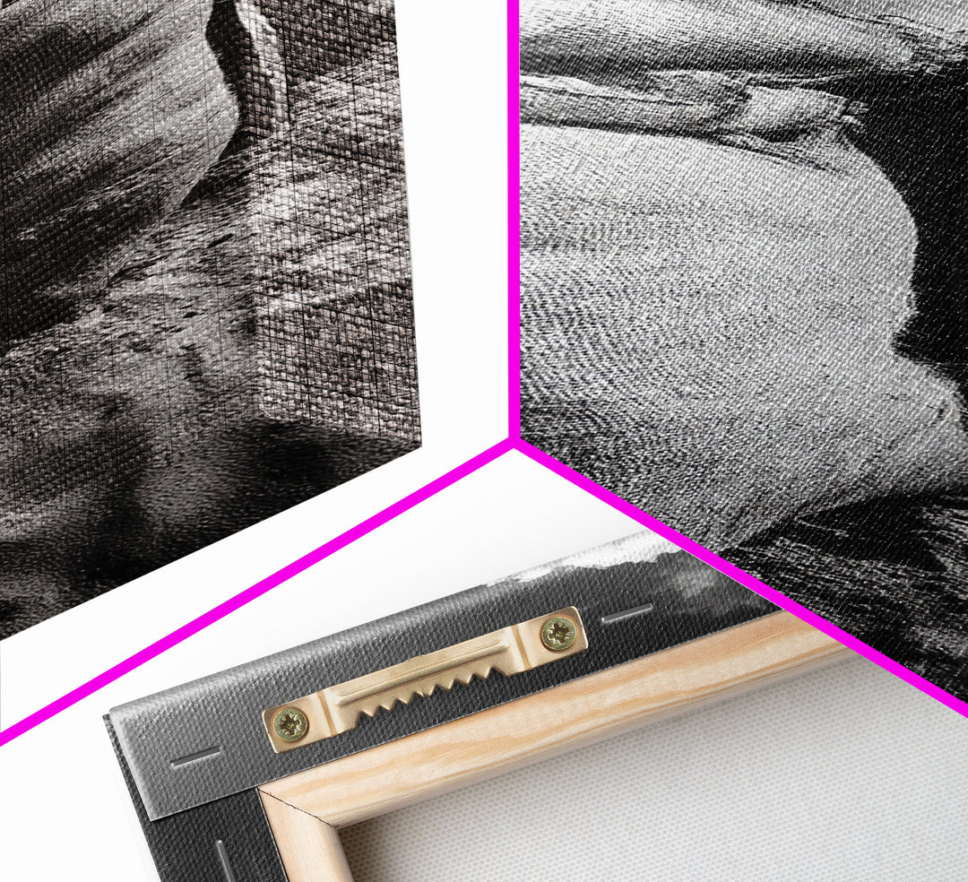 Burlap Sacks, Earthy Texture, Farm Supply Scene, Rustic Black and White Canvas Print, Country Kitchen Art, Pantry Wall Decor, Office Wall Art