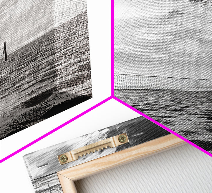 Beach Volleyball, Sandy Court, Summer Games, Ocean Sky, Active Lifestyle, Framed Canvas Print, Game Room Wall Art, Sporty Coastal Art