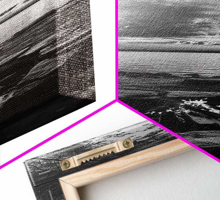 Campfire Sunset, Autumn Gathering, Fireside Evening, Lake Horizon, Framed Canvas Print, Fall Decor, Cabin Living Room Wall Art, Nature Lodge Print