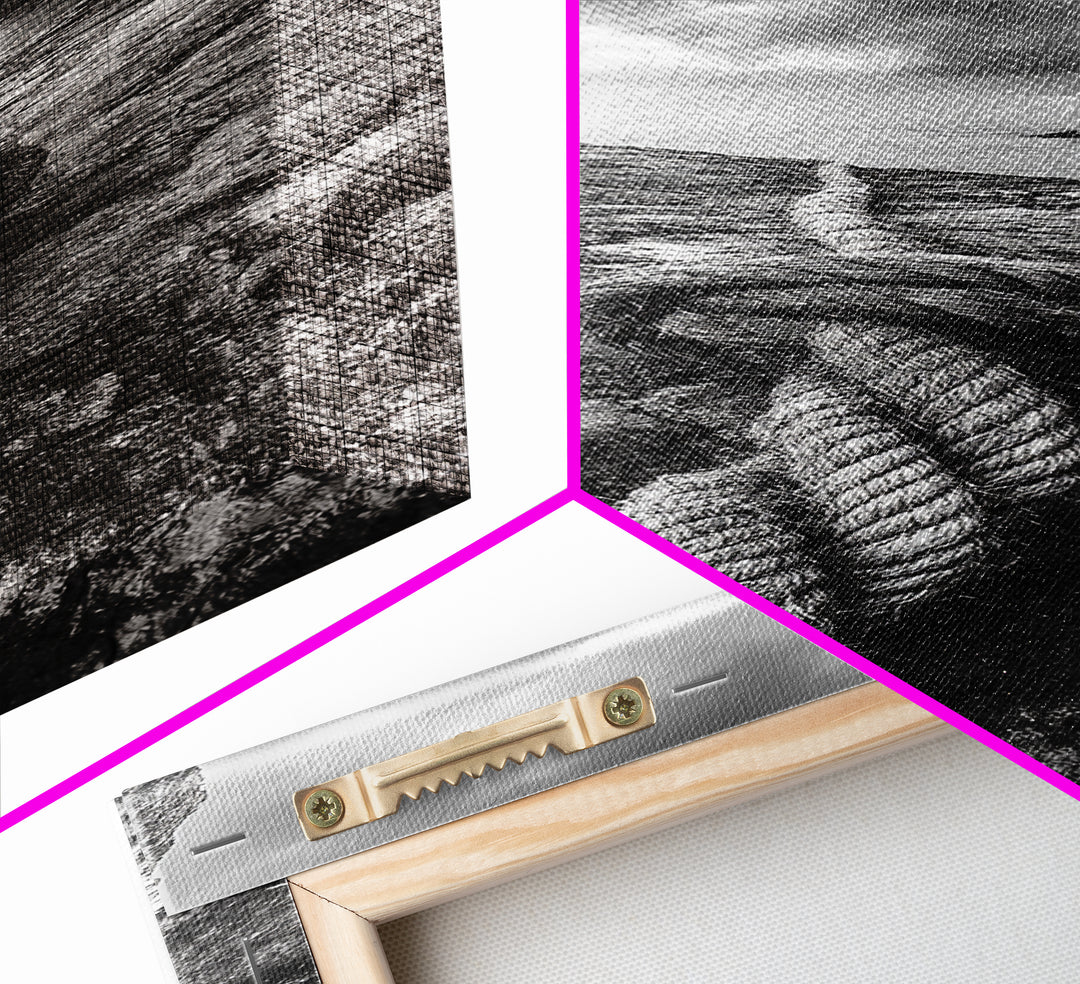 Nautical Rope, Coastal Texture, Ocean Cliff Mood, Seaside Minimal, Framed Canvas Print, Nautical Wall Art, Modern Rustic Bathroom Decor