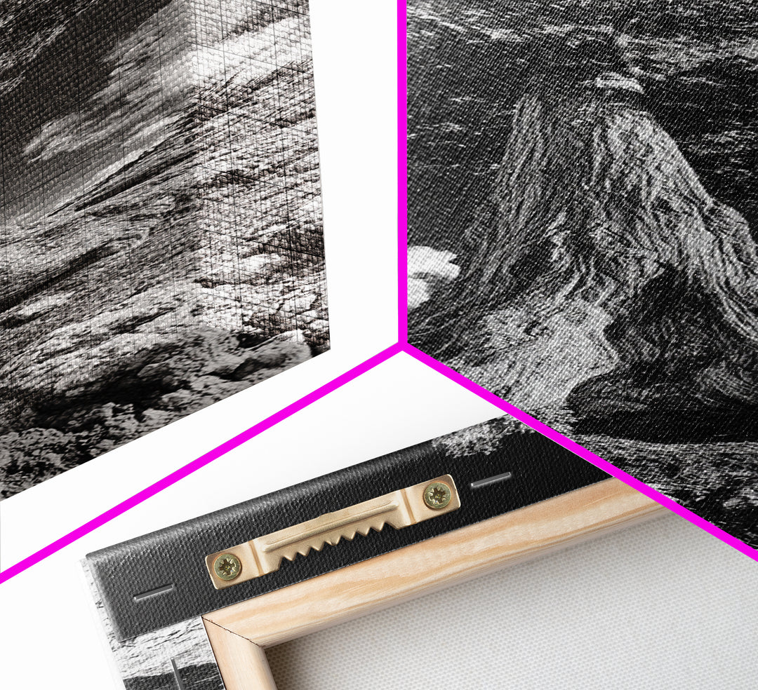Majestic Tree, Nature Power, Earth Energy, Black White Art, Framed Canvas Print, Modern Rustic Decor, Cabin Wall Art, Tree Lover Gift