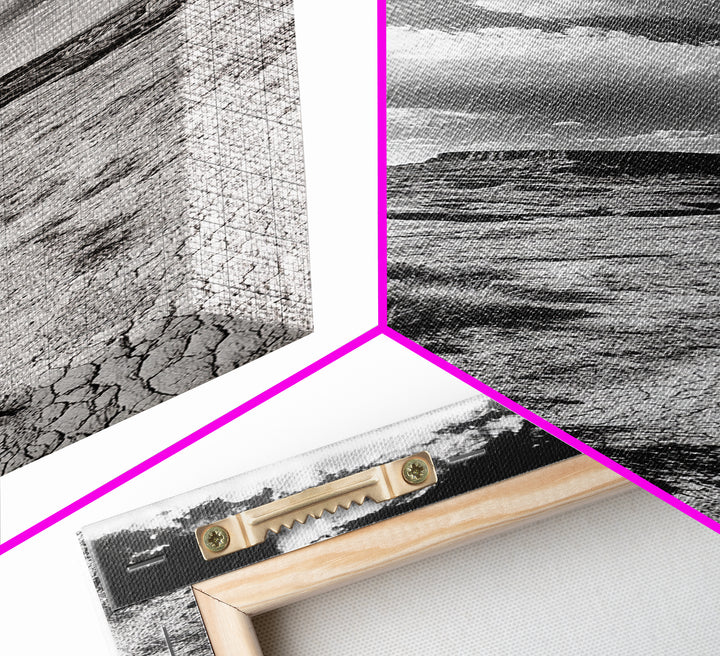 Desert Butte View, Southwest Horizon, Dramatic Sky, Framed Canvas Print, Boho Living Room Art, Western Landscape Photography, Man Cave