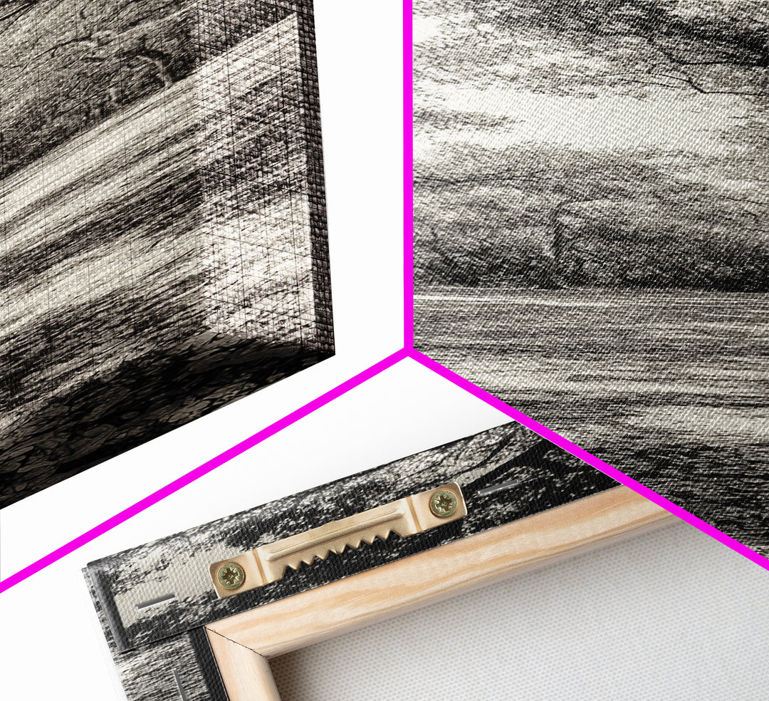 Autumn Forest Light, Peaceful Woodland Canopy, Fall Vibes Scene, Framed Canvas Print, Cozy Living Room Art, Entryway Wall Art