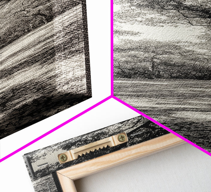 Autumn Forest Light, Peaceful Woodland Canopy, Fall Vibes Scene, Framed Canvas Print, Cozy Living Room Art, Entryway Wall Art