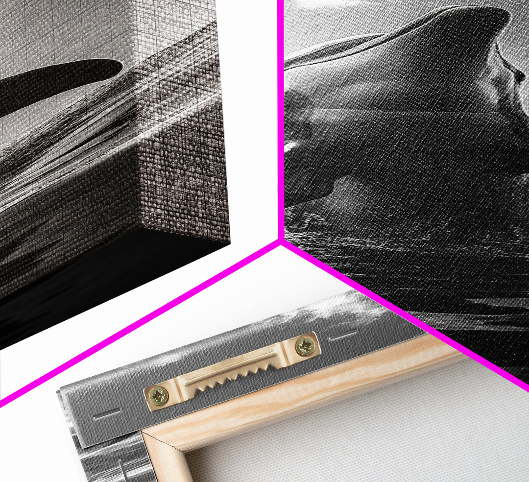 Dolphin Splash, Ocean Play, Marine Wildlife, Canvas Print, Coastal Bathroom Wall Art, Animal Lover Decor, Minimalist Ocean Scene