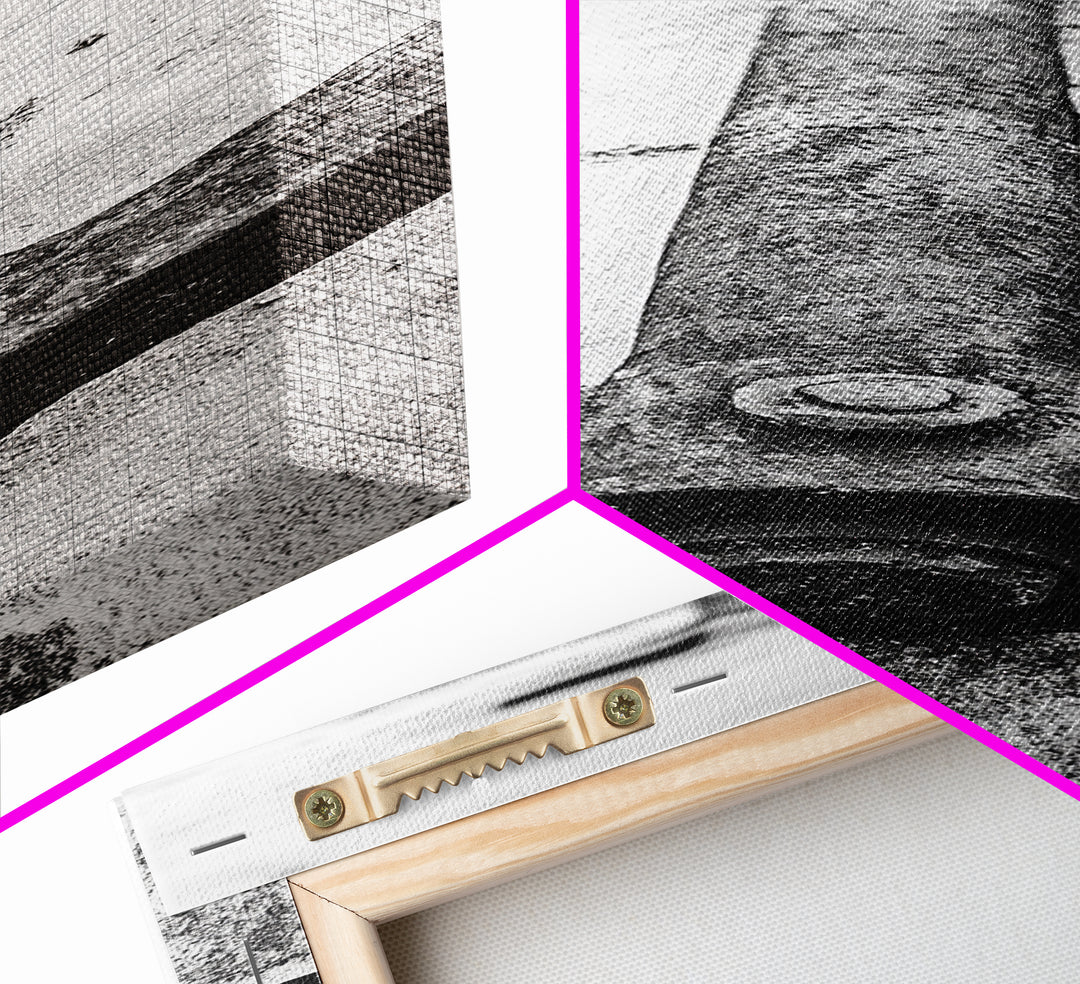 Rusted Anchor, Beach Texture, Metal Detail, Framed Canvas Print, Industrial Coastal Wall Art, Nautical Bathroom Print, Office Decor