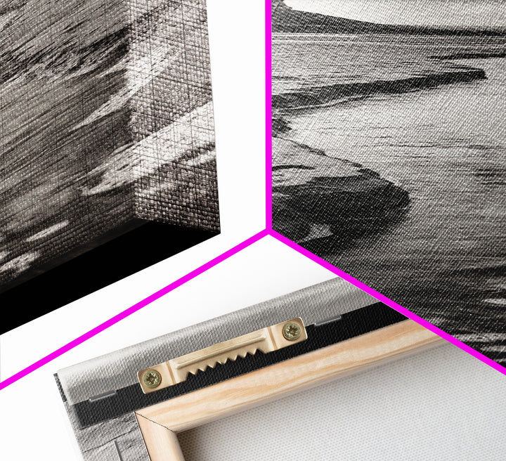 River Path Art, Coastal Landscape Decor, Nature Scene Wall Art, Minimalist Earth Tones, Framed Canvas Print, Beach House Vibe