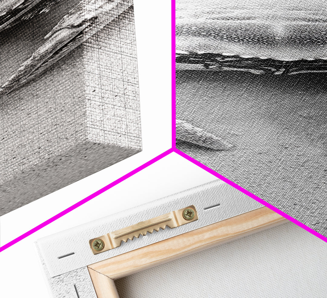 Crab Beach Art, Coastal Animal Print, Ocean Life Wall Decor, Bathroom or Kitchen Style, Framed Canvas Print, Black White Sea Creature