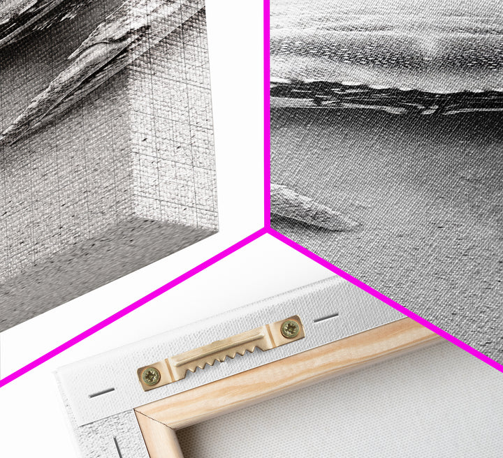 Crab Beach Art, Coastal Animal Print, Ocean Life Wall Decor, Bathroom or Kitchen Style, Framed Canvas Print, Black White Sea Creature