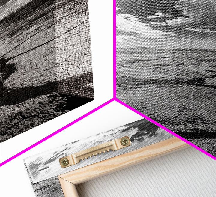 Cracked Earth Shore, Rustic Desert Vibe, Nature Texture Print, Fall Living Room Art, Framed Canvas Print, Earthy Minimalist Decor