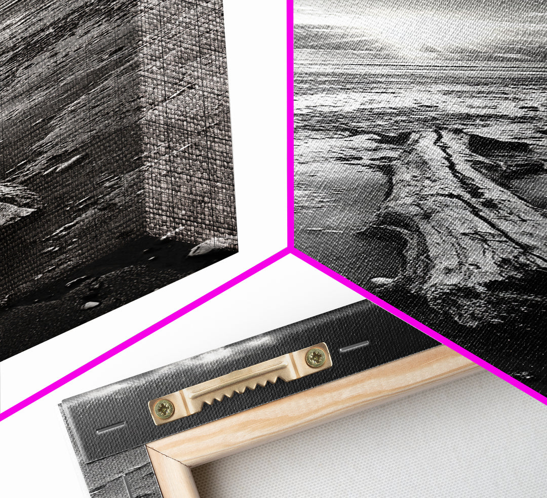 Driftwood Beach, Sunset Tide, Ocean Glow, Canvas Print, Fall Coastal Wall Art, Serene Nature Photography, Tranquil Living Room Decor