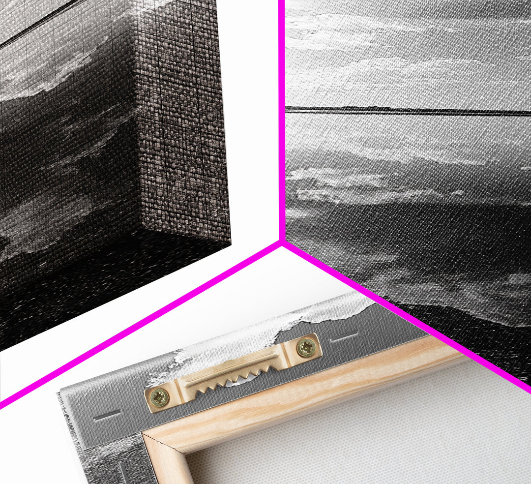 Cloud Reflections, Still Lake, Tranquil Waters, Sky Mirror Canvas Print, Minimalist Living Room Wall Art, Scandinavian Style Decor