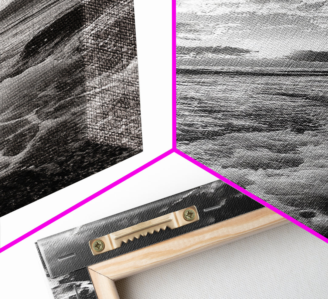 Ocean Splash, Dramatic Sunset, Crashing Waves, Sky Contrast, Canvas Print, Nautical Art, Coastal Bathroom Decor, Bold Seascape
