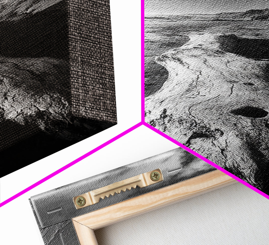 Driftwood Beach, Ocean Texture, Nature Scene, Canvas Print, Rustic Beach Decor, Coastal Wall Art, Bathroom Art, Moody Seaside Print