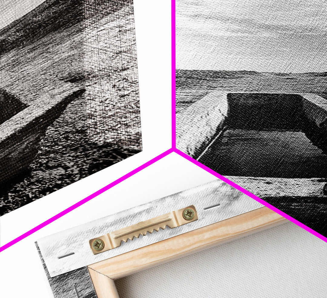 Rustic Trough Scene, Country Minimalist Art, Weathered Landscape Print, Nature Photography, Farmhouse Kitchen Decor, Framed Canvas Print
