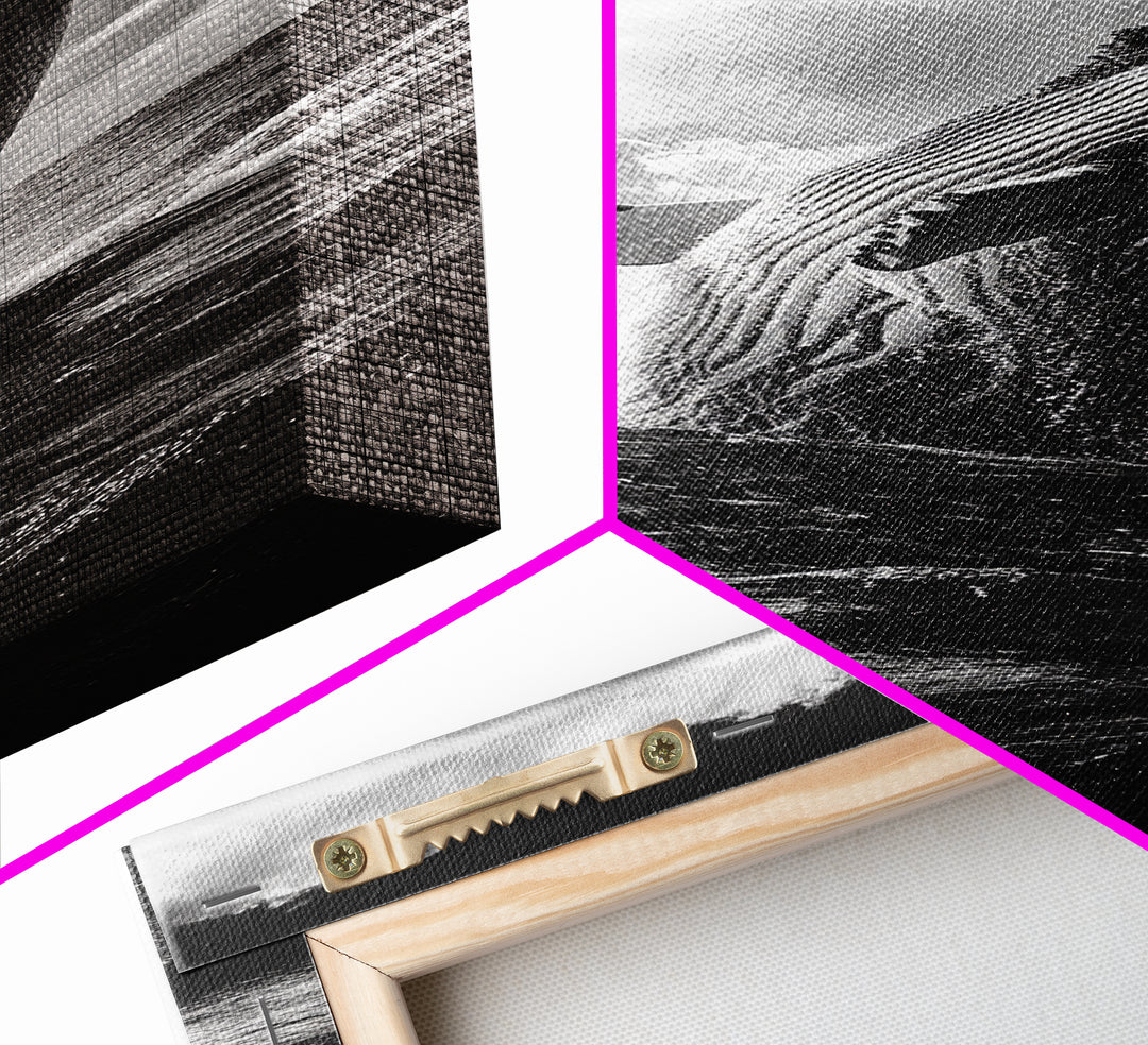 Breaching Whale Art, Ocean Wildlife Print, Marine Life Photography, Dramatic Sea Scene, Coastal Living Room Decor, Canvas Print