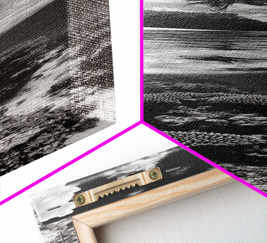 Coral Reef, Tropical Island, Split Ocean View, Canvas Print, Coastal Bathroom Decor, Underwater Photography Art, Island Escape Style