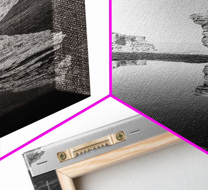 Rock Reflection Pool, Nature Canyon Wall Art, Tranquil Landscape Photography, Framed Canvas Print, Zen Wall Decor, Bedroom Artwork