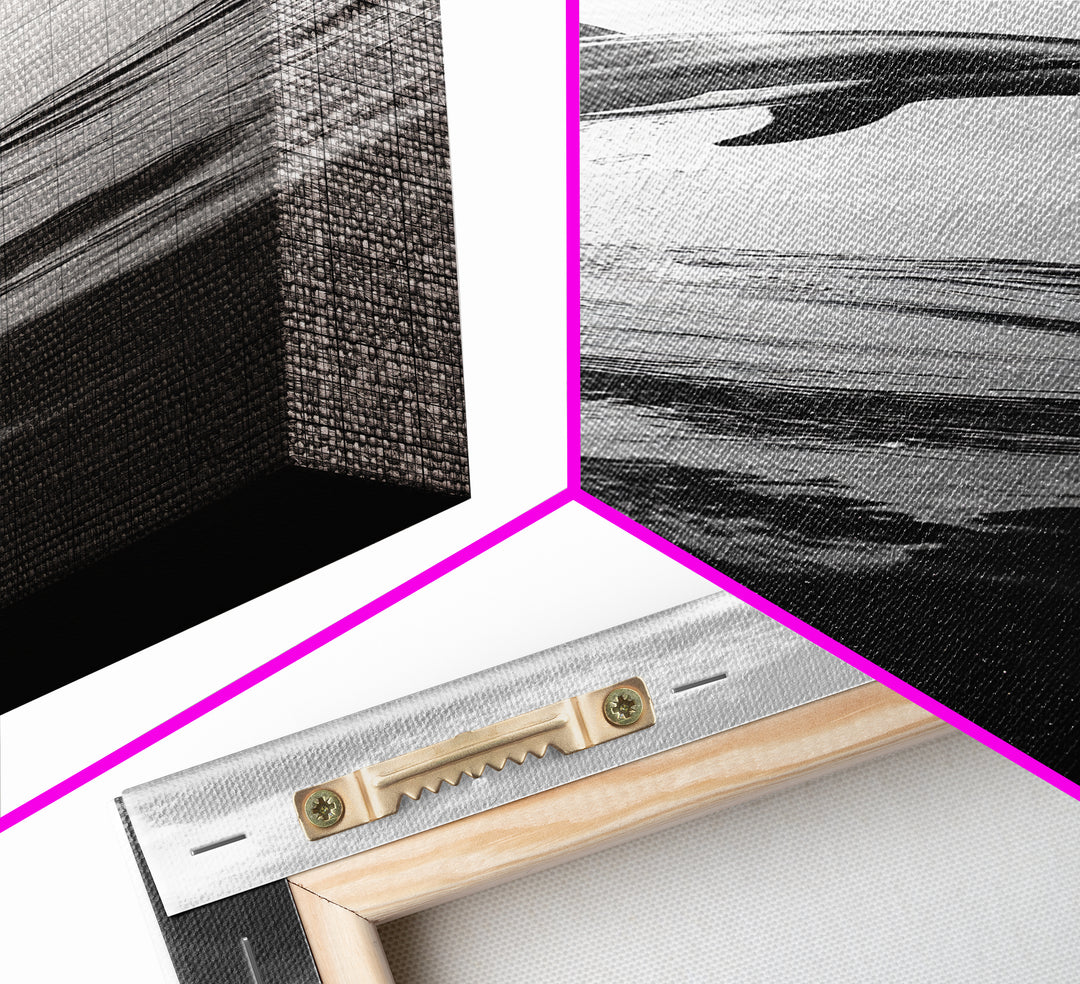 Dolphin Ocean Jump, Black and White Sea Life Print, Coastal Marine Wall Art, Canvas Print, Beach House Decor, Nature Photography