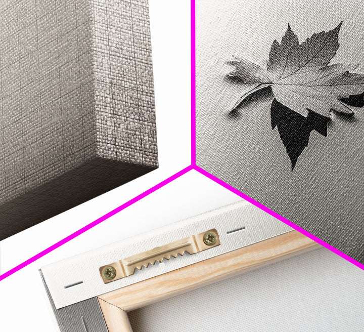 Autumn Leaf, Tranquil Water, Floating Serenity, Soft Tones Nature Art, Canvas Print, Fall Bedroom Wall Art, Minimalist Style