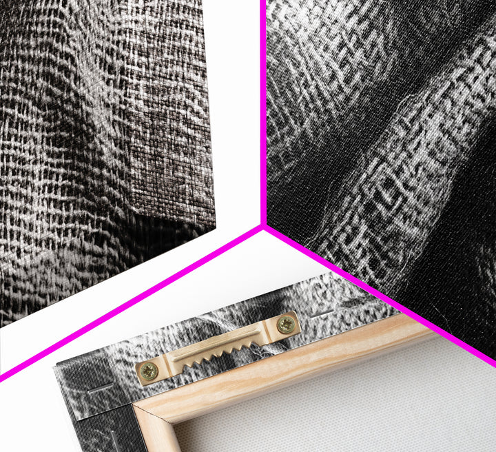 Burlap Texture Close-Up, Woven Fabric Detail Art, Earthy Natural Theme, Framed Canvas Print, Kitchen Wall Art, Boho Textile Decor