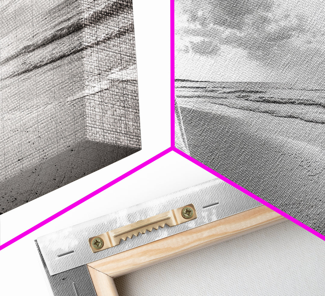 Beach Towel, Serene Shoreline, Peaceful Coastal Scene, Framed Canvas Print, Spa Bathroom Decor, Minimalist Beach Photography