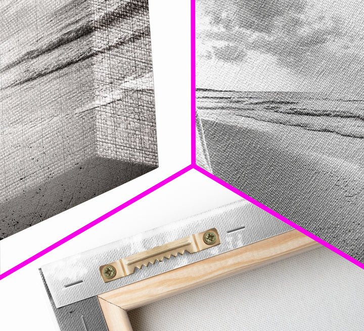 Beach Towel, Serene Shoreline, Peaceful Coastal Scene, Framed Canvas Print, Spa Bathroom Decor, Minimalist Beach Photography