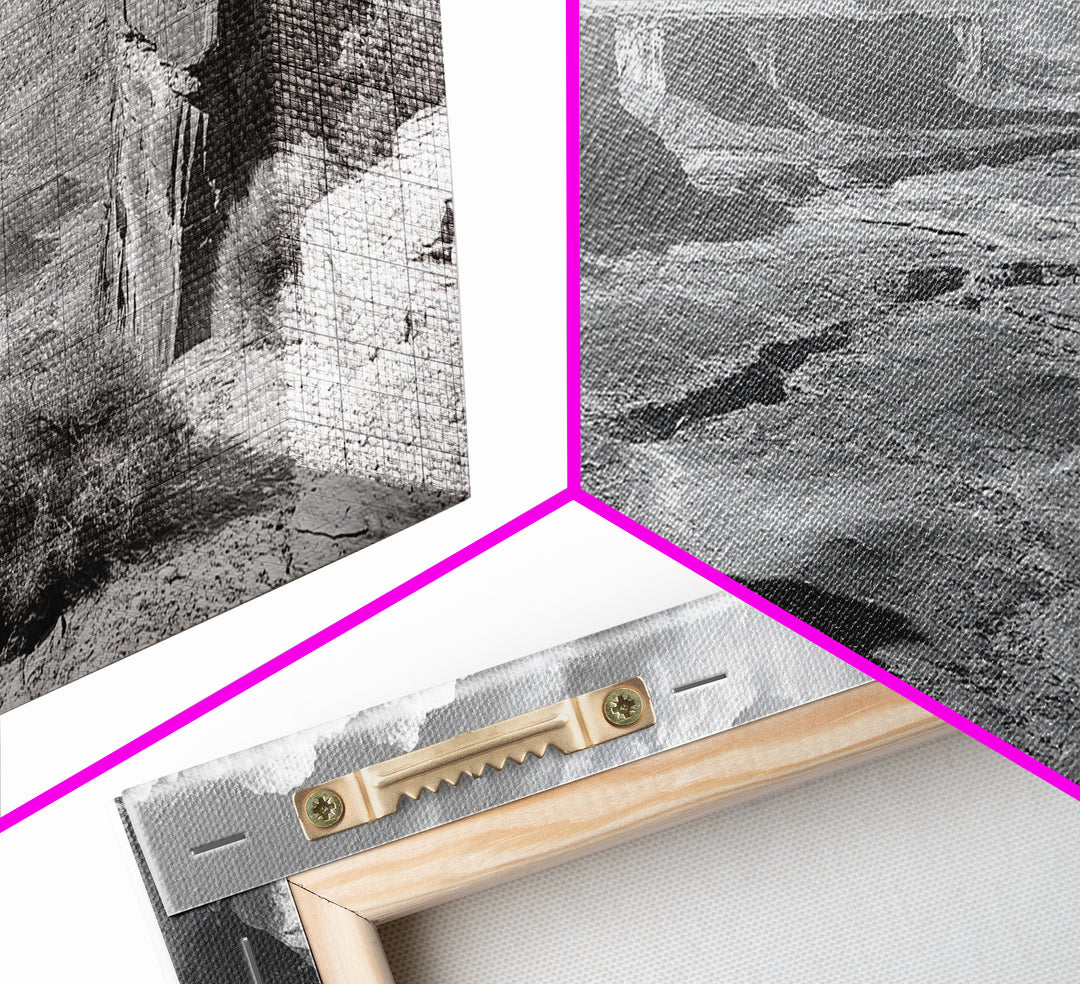 Desert Canyon Vista, Monument Valley View, Rugged Landscape Photography, Framed Canvas Print, Western Living Room Wall Art