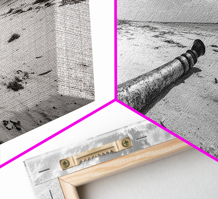 Abandoned Beach Pipe, Surreal Coastal Scene, Washed Ashore Photography, Framed Canvas Print, Moody Living Room or Fall Wall Art