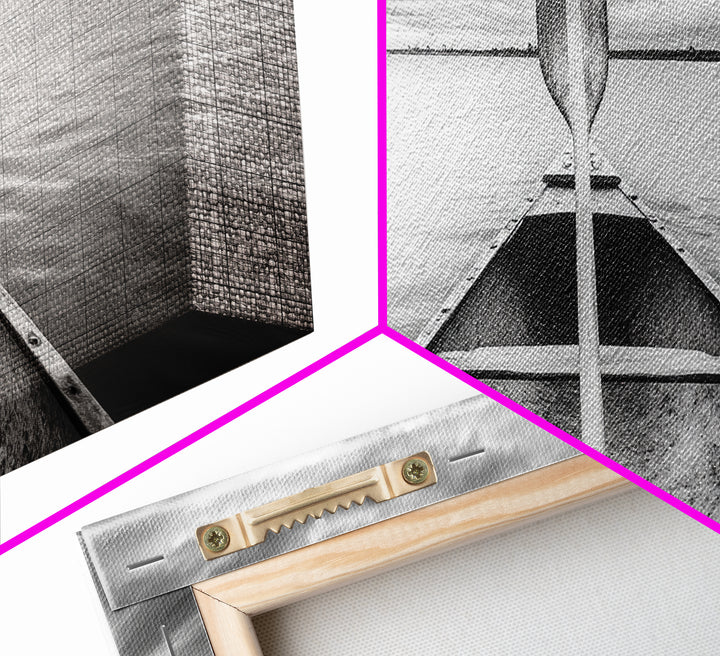 Canoe Lake, Adventure Paddle, Calm Waters, Cloudy Sky, Framed Canvas Print, Minimalist Art, Office Wall Decor, Nature Lover Style